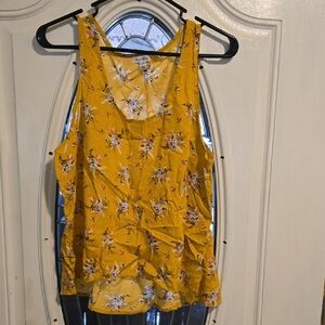 love, Fire Yellow Floral Blouse